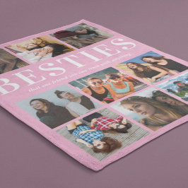 Modern Besties Gift | Beste vriendenroze Fleece Deken