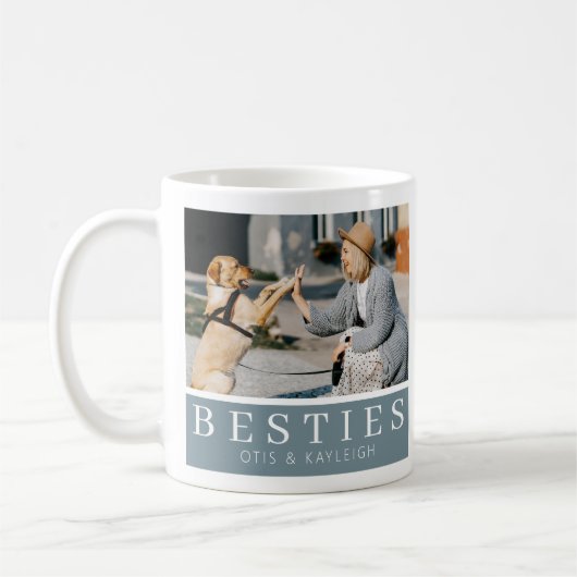 Modern Besties Hondenliefhebber Keepsake Foto Koffiemok (Links)