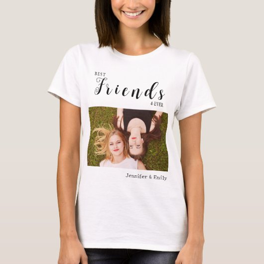 Modern Besties Photo T-shirt – Aangepast BFF T-shi (Voorkant)