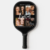 Modern Besties zwarte foto beste vrienden Pickleball Paddle (Achterkant)