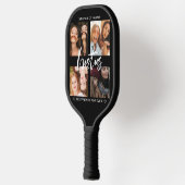 Modern Besties zwarte foto beste vrienden Pickleball Paddle (Links)