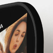 Modern Besties zwarte foto beste vrienden Pickleball Paddle (Links Detail)