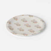 Modern betegeld bloemparaplu Baby shower Papieren Bordje (Gekanteld)