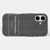 Modern beton wit en donkergrijs Case-Mate iPhone case (Achterkant (horizontaal))