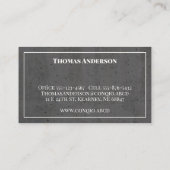 Modern beton wit en donkergrijs visitekaartje (Achterkant)