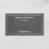 Modern beton wit en donkergrijs visitekaartje (Voorkant)