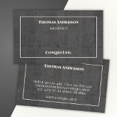 Modern beton wit en donkergrijs visitekaartje