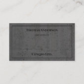 Modern beton zwart en grijs visitekaartje (Voorkant)