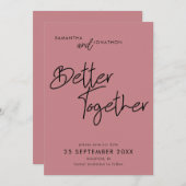 Modern Better Together Dusty Roos Save The Date (Voorkant / Achterkant)