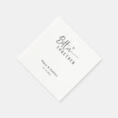 Modern Better Together Heart Gepersonaliseerde bru Servet (Hoek)