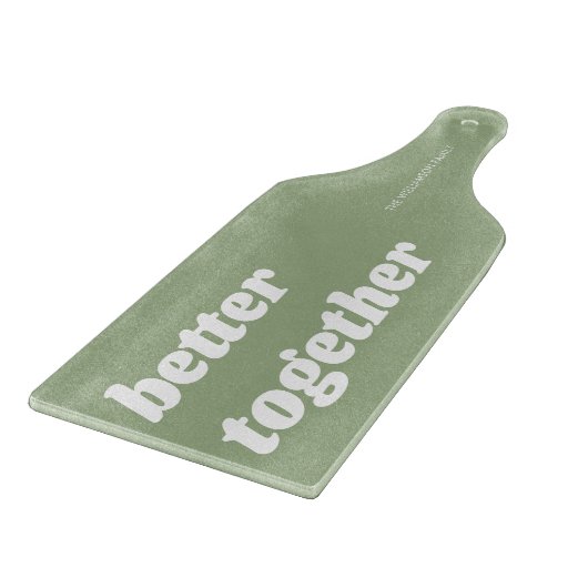Modern Better Together Sage Green Charcuterie Snijplank (Hoek)