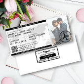 Modern Bewaar de datum Boarding Pass Ticket Foto Kaart