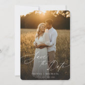 Modern Bewaar de datum, Boho Foto Bewaar de datum Kaart (Voorkant)