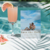 Modern Bewaar de datum Faux Gold Feestdagenkaart