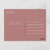 Modern Bewaar de datum fotokaart roze Briefkaart (Achterkant)