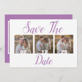 Modern Bewaar De Datum Met Foto'S Kaart (Voorkant / Achterkant)