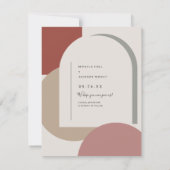 Modern Bewaar de datum Vet Abstract Arch Foto Kaart (Achterkant)