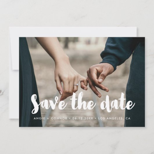 Modern Bewaar de datumfoto Aankondiging (Voorkant)