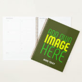 MODERN BEWERKBAAR ARMY GROEN AFBEELDING TEKST SJAB PLANNER (Display)