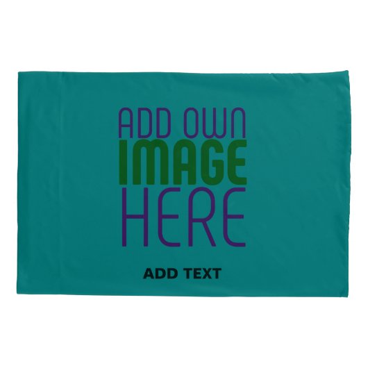 MODERN BEWERKBAAR BLAUWGROEN GROEN AFBEELDING TEKS KUSSENSLOOP (Achterkant)