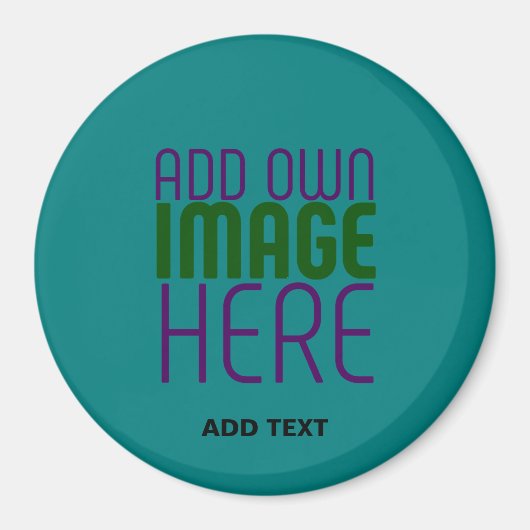 MODERN BEWERKBAAR BLAUWGROEN GROEN AFBEELDING TEKS MAGNEET (Voorkant)