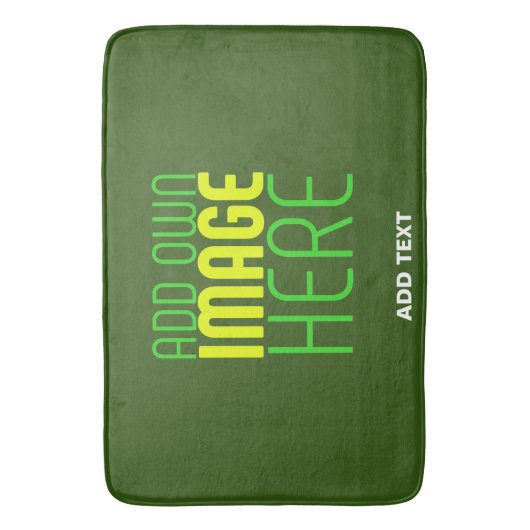 MODERN BEWERKBAAR BOS GROEN AFBEELDING TEKST SJABL BADMAT (Voorkant Verticaal)