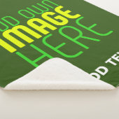 MODERN BEWERKBAAR BOS GROEN AFBEELDING TEKST SJABL SHERPA DEKEN (3/4)