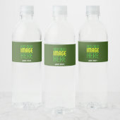 MODERN BEWERKBAAR BOS GROEN AFBEELDING TEKST SJABL WATERFLES ETIKET (Flessen)