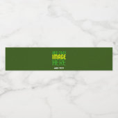 MODERN BEWERKBAAR BOS GROEN AFBEELDING TEKST SJABL WATERFLES ETIKET (Enkel label)