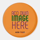 MODERN BEWERKBAAR DONKER ORANJE AFBEELDING TEKST S MAGNEET (Voorkant)