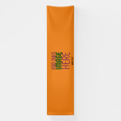 MODERN BEWERKBAAR DONKER ORANJE AFBEELDING TEKST S SPANDOEK (Verticaal)