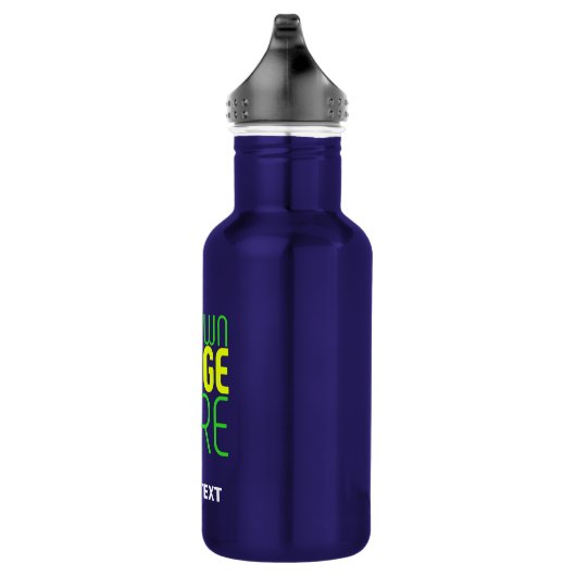 MODERN BEWERKBAAR EENVOUDIG BLAUW AFBEELDING TEKST WATERFLES  (Rechts)