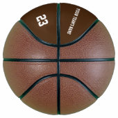 MODERN BEWERKBAAR EENVOUDIG BRUIN AFBEELDING TEKST BASKETBAL (Rechts)