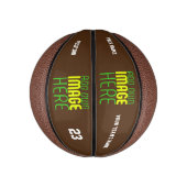 MODERN BEWERKBAAR EENVOUDIG BRUIN AFBEELDING TEKST BASKETBAL (Verticaal)