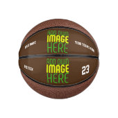 MODERN BEWERKBAAR EENVOUDIG BRUIN AFBEELDING TEKST BASKETBAL (Voorkant)