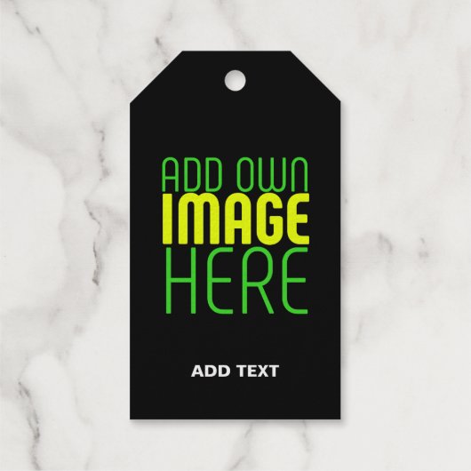 MODERN BEWERKBAAR EENVOUDIG BRUIN AFBEELDING TEKST CADEAULABELS (Achterkant)