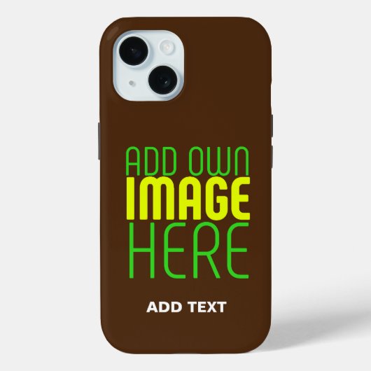 MODERN BEWERKBAAR EENVOUDIG BRUIN AFBEELDING TEKST Case-Mate iPhone CASE (Achterkant)