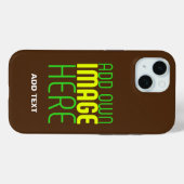 MODERN BEWERKBAAR EENVOUDIG BRUIN AFBEELDING TEKST Case-Mate iPhone CASE (Achterkant (horizontaal))