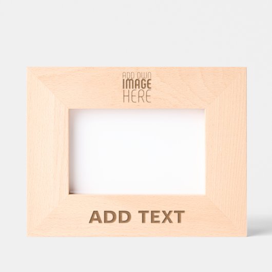 MODERN BEWERKBAAR EENVOUDIG BRUIN AFBEELDING TEKST GEGRAVEERDE LIJSTJES (Voorkant)