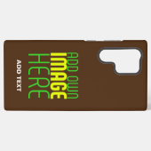 MODERN BEWERKBAAR EENVOUDIG BRUIN AFBEELDING TEKST SAMSUNG GALAXY HOESJE (Achterkant horizontaal)