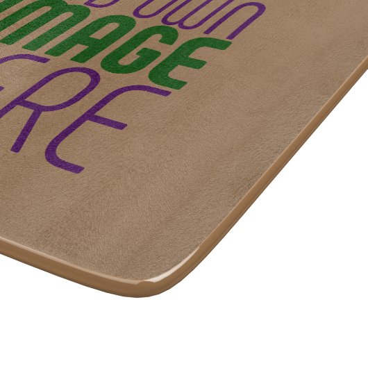 MODERN BEWERKBAAR EENVOUDIG BRUIN AFBEELDING TEKST SNIJPLANK (Hoek)