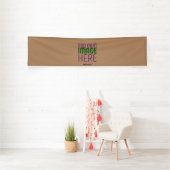 MODERN BEWERKBAAR EENVOUDIG BRUIN AFBEELDING TEKST SPANDOEK (Insitu)