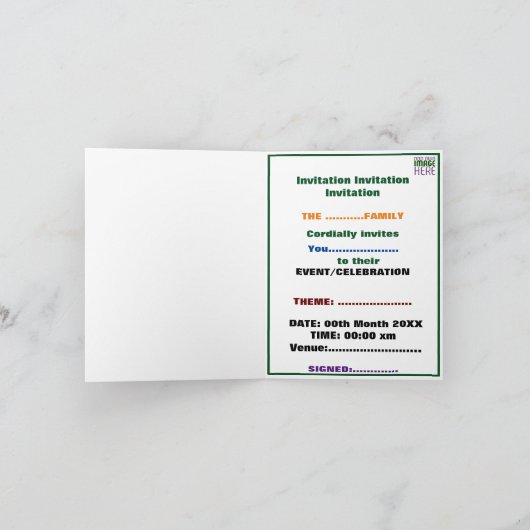 MODERN BEWERKBAAR EENVOUDIG WIT AFBEELDING TEKST S (Binnen)