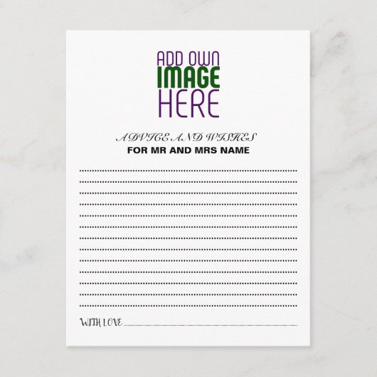 MODERN BEWERKBAAR EENVOUDIG WIT AFBEELDING TEKST S ADVIESKAART (Voorkant)