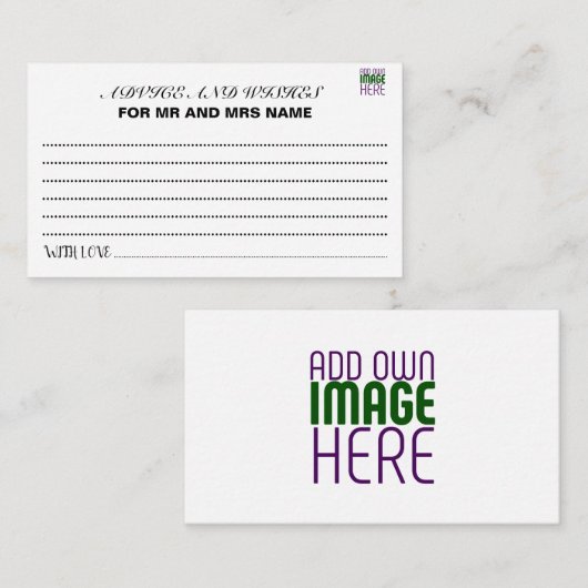 MODERN BEWERKBAAR EENVOUDIG WIT AFBEELDING TEKST S ADVIESKAART (Voorkant / Achterkant)