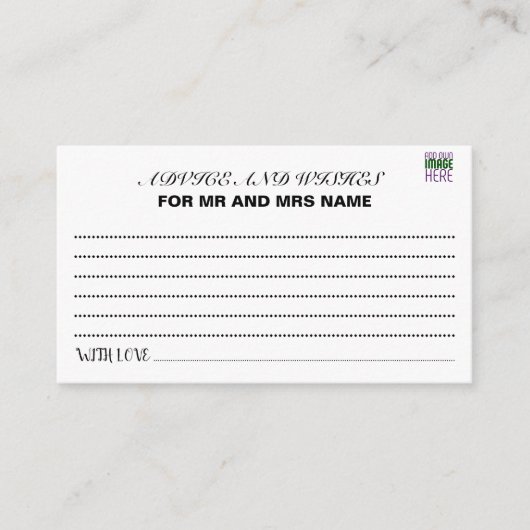 MODERN BEWERKBAAR EENVOUDIG WIT AFBEELDING TEKST S ADVIESKAART (Voorkant)