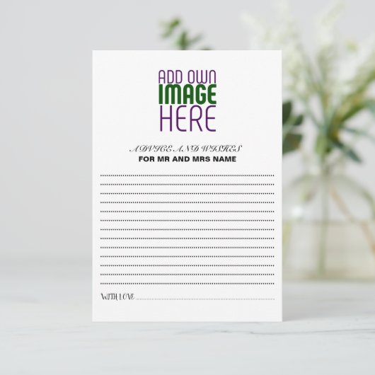 MODERN BEWERKBAAR EENVOUDIG WIT AFBEELDING TEKST S ADVIESKAART (Staand voorkant)