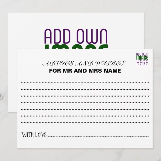 MODERN BEWERKBAAR EENVOUDIG WIT AFBEELDING TEKST S ADVIESKAART (Voorkant / Achterkant)