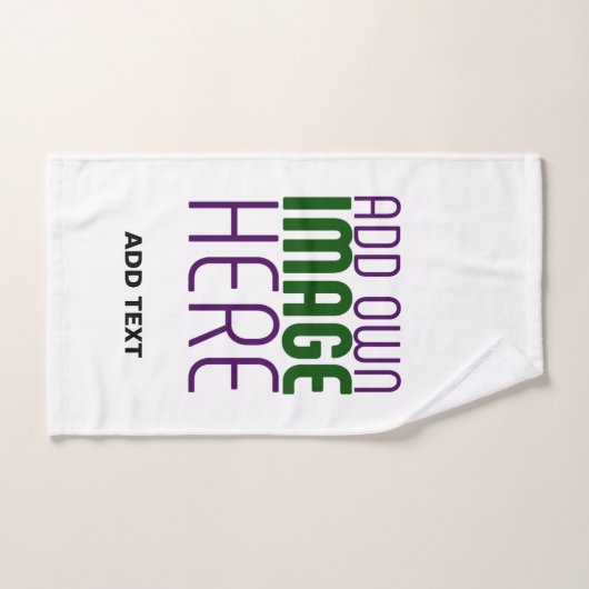 MODERN BEWERKBAAR EENVOUDIG WIT AFBEELDING TEKST S BAD HANDDOEK (Handdoek)
