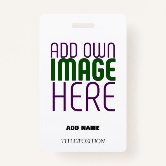 MODERN BEWERKBAAR EENVOUDIG WIT AFBEELDING TEKST S BADGE (Voorkant)